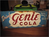 Antique Vintage Genie Cola Sign 26" x 10"