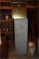 Metal Box with Latch- Plus Metal Cabinet with Key
