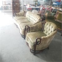 Victorian Couch & Side Chair