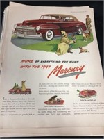 Approximately 100 Ads for 1940-1970 Mercury