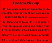 FIREARM PICK-UP w successful background check only