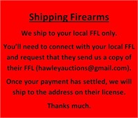We ship firearms to your local FFL only
