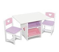 Kid craft heart table and chairs set