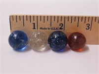 4 Mica Marbles. Some Have Roughness