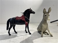 Donkey & Unmarked Horse