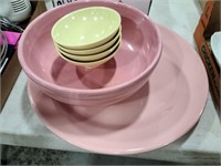 Platter, Bowl, 4- Boontonware Bowls