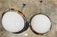Pair Large Pendant Store Lights Untested/Up-cycle