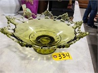 Green Fluted Bowl
