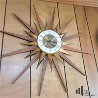c. 1960"s Starburst Wall Clock