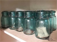 Blue Glass Ball Ideal Canning Jars