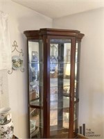 Lighted and Mirrored Curio Cabinet