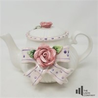 Painted Ceramic Teapot by World Bazaars, Inc