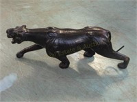 Leather Figure of Panther 10 1/2"T x 32" x 7 1/2"