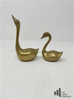 Brass Swan Figurines