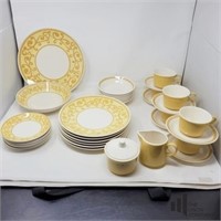 Vintage Dishware in Gold and Ivory tones