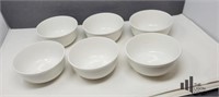 Six White Berry Bowls
