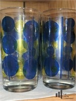 Set of 8 Vintage Polka DOT Beverage Glasses