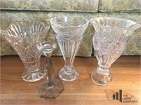Assorted Crystal Vases