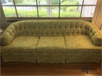 Chartreuse Tufted Back Sofa