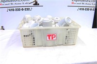 BIN WITH ASSORTED WHITE COFFEE CUPS