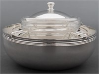 Christofle Silverplate Caviar Set with Glass Bowl