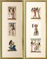 Egyptian Hand Painted Papyrus Paintings, 2