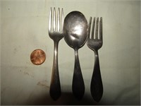 Personalized Fork & Spoon Stamped Sterling