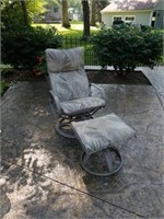 Swivel chair and ottoman. Small table included.