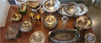 Group of silver-plated entertaining pieces