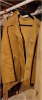 Sheep skin coat vintage Abercrombie jacket sz 42