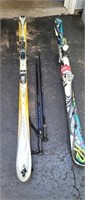 Axis and swix snow skis and poles