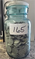 (588) Jefferson Nickels in Jar