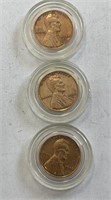 1945D, 1945, & 1944S Wheat Cents