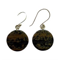 Russian Honey Dendrite Opal Earrings