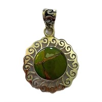 Natural Kingman Turquoise (copper / Green) Pendant