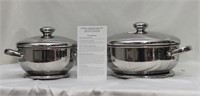 COOKS ESSENTAL 18/10 STAINLESS 4 PIECE CASSEROLE S