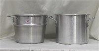 2 DURA-WARE ALUMINUM 8 QT & 10QT PANS