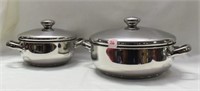 COOKS ESSENTIALS 18/10 STAINLESS CASSEROLE SET