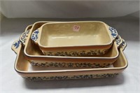 LIDIA HAND PAINTED OVENWARE DISH SET