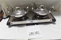 WOLFGANG PUCK DOUBLE BURNER BUFFET SERVER