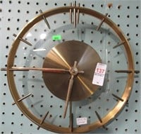 13" DECO MODERN CLOCK WITH PULL WINDER