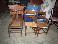 3-- ANTIQUE CHAIRS