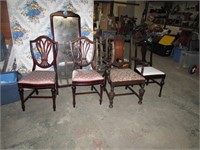 4-- ANTIQUE ASSORTED CHAIRS