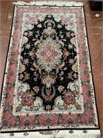Persian Silk on Silk Hand Knotted Rug 3'4" x 5'11