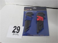 (22) Piece Long Hex Key Set (SAE & Metric)