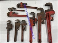Flat of Pipe Wrenches & Ball Hitches