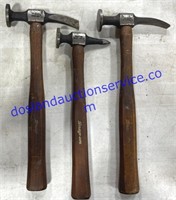 Lot of (3) Snap On Sheet Metal Hammers