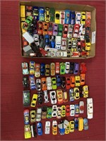 100 die-cast cars of various makers