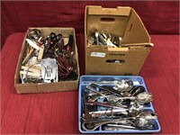 3 boxes of kitchen utensils.