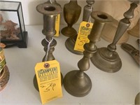 BRASS CANDLESTICKS - 9''